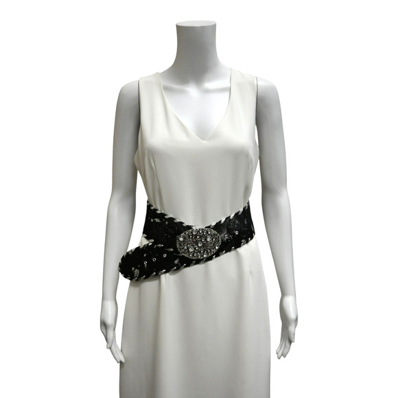 Pat Dahnke Crystal Buckle Ponyhair Belt Size Estimated Small / Medium main image 9